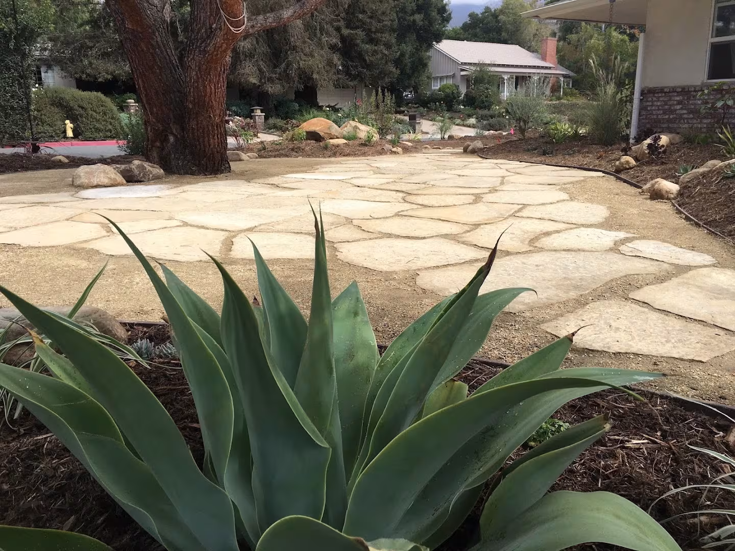 Concrete & Patios Ashley Farrell Landscape Design Santa Barbara CA drainage-patio
