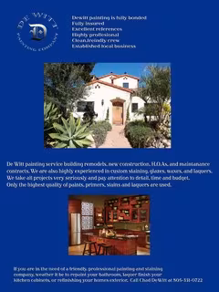 Painting DeWitt painting co. santa barbara CA fence-stain