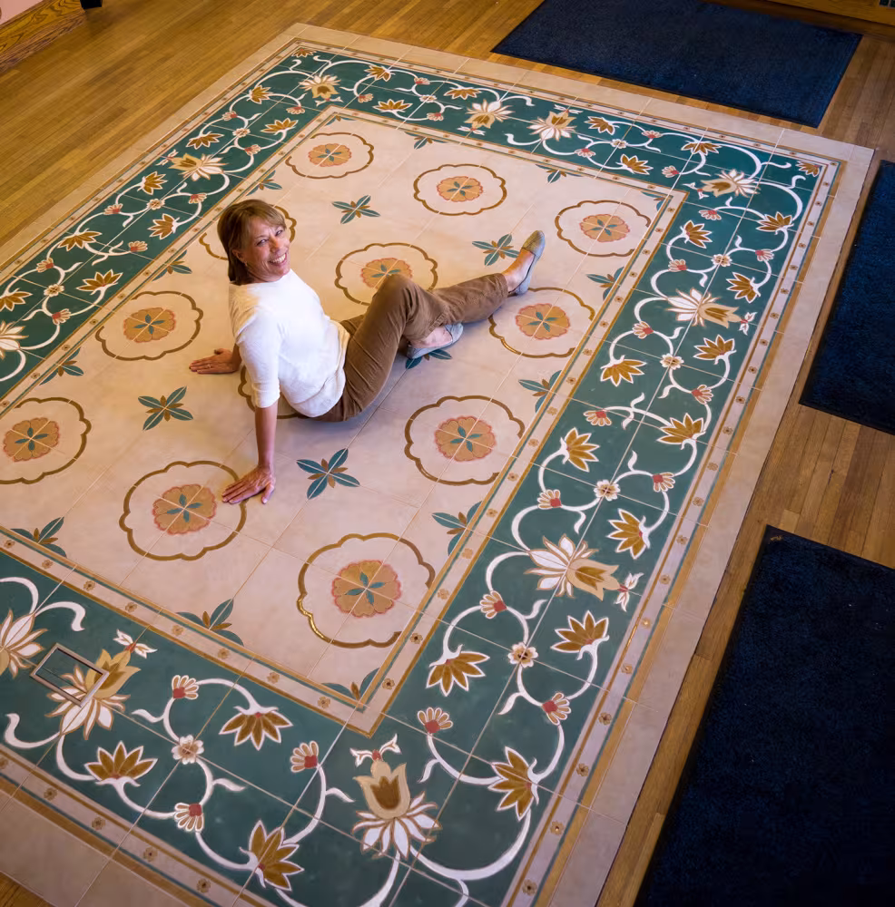 Flooring Wheeler Tile Studio Santa Barbara CA chevron