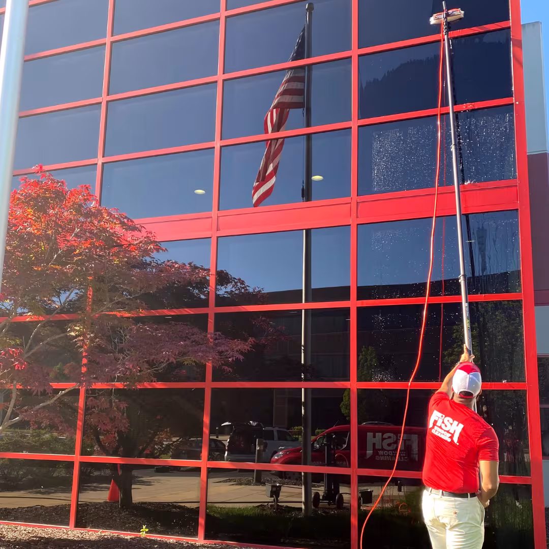 Fish Window Cleaning Windows & Doors Santa Barbara CA half-screen